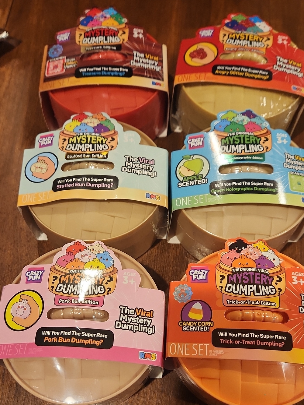 RMS Crazy Fun Mystery Dumpling Assorted Lot Of 6 (See pics) New And Sealed!!